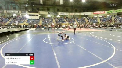 75 lbs Consi Of 8 #1 - Alex Montoya, Ortega Middle School vs Kylar Cox, Carson Middle School