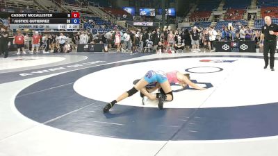 100 lbs Champ. Rd Of 16 - Cassidy McCallister, Iowa vs Justice Gutierrez, Colorado