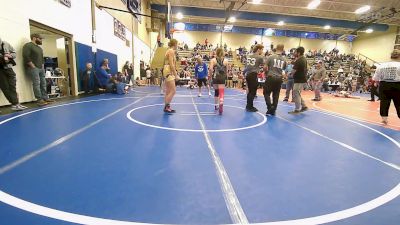 126 lbs Rr Rnd 3 - Adlie Speer, Vinita Kids Wrestling vs Bella Watson, Warner Eagles Youth Wrestling