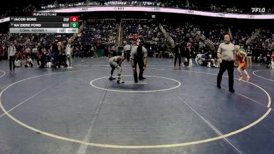 4A 106 lbs Cons. Round 1 - Na`Ziere Ford, Western Guilford High School vs Jacob Bone, Southeast Guilford