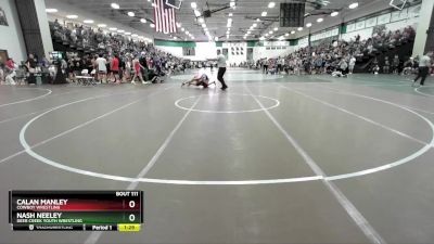 126 lbs Champ. Round 2 - Nash Neeley, Deer Creek Youth Wrestling vs Calan Manley, Cowboy Wrestling