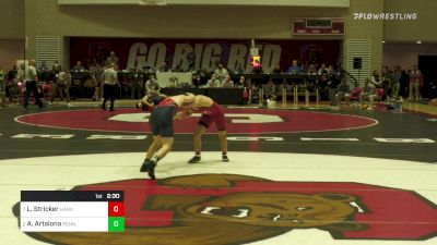 149 lbs Quarterfinal - Lukus Stricker, Harvard vs Anthony Artalona, Penn