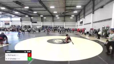 130 lbs Consi Of 16 #2 - Leonardo Rodriguez, Payson WC vs Kane Huerta-Urbalejo, Yuma Grit