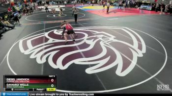 Cons. Round 1 - Dayanna Wells, Omaha North Girls vs Diesel Janovich, Elkhorn Girls Wrestling