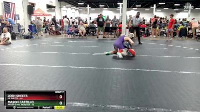 130 lbs Round 3 (6 Team) - Josh Sheets, Lil Shutts vs Mason Castillo, Moser`s Mat Monster