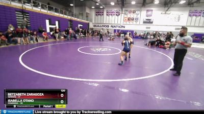 120 lbs Champ. Round 1 - Betzabeth Zaragoza, Wapato vs Isabella Otano, Chiawana