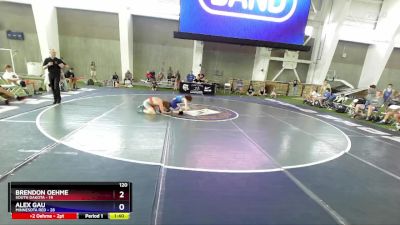 120 lbs 2nd Wrestleback (8 Team) - Brendon Oehme, South Dakota vs Alex Gau, Minnesota Red