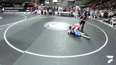 150 lbs Alexander Sotomayor, IEWA - Inland Empire Wrestling Association vs Hayden Schepsp, CMWA - Coastal Mountain Wrestling Association