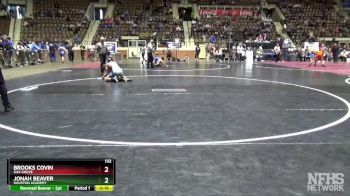 132 lbs Cons. Round 2 - Brooks Covin, Oak Grove vs Jonah Beaver, Houston Academy