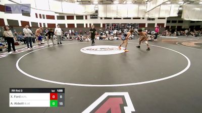 138 lbs Rr Rnd 3 - Xavion Ford, Outlaws HS2 vs Aric Abbott, ISI Wrestling Blue