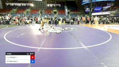 144 lbs Rnd Of 16 - Jabari Hinson, IA vs Derek Barrows, CO