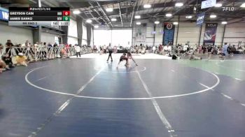 90 lbs Rr Rnd 3 - Greyson Cain, Indiana Outlaws Gold vs James Danko, Revival Orange