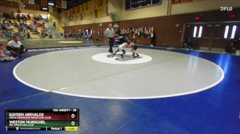 59 lbs Cons. Semi - Kayden Arevalos, Socal Grappling Wrestling Club vs Weston Murschel, 951 Wrestling Club