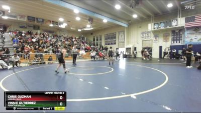 138 lbs Champ. Round 2 - Chris Guzman, Laguna Hills vs Vinnie Gutierrez, Fountain Valley