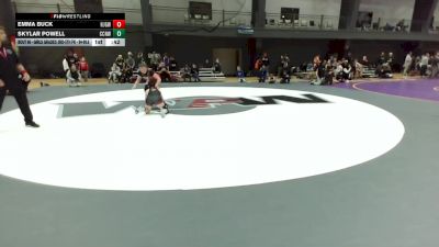Girls Grades 3rd-5th FK - 94-99.6 Champ. Round 2 - Skylar Powell, CNWC Concede Nothing Wrestling Club vs Emma Buck, Hoquiam Jr. Grizzly Wrestling Club