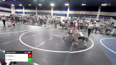 98 lbs Consi Of 8 #2 - Manny Ayala, Red Wave WC vs Brennan Viray, Legends Of Gold LV