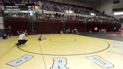 120 lbs Quarterfinal - Rachel Hayes, Woodruff vs Arielle Daniels, South Florence