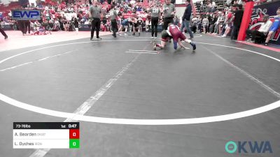 73-76 lbs Consolation - Aurora Bearden, Skiatook Youth Wrestling vs Liam Dyches, IRONMEN Wrestling Club