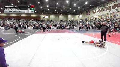 58 lbs Quarterfinal - Jordy Sinclair, Willows Wrestling vs Andrew Cordova, Crusader Wrestling