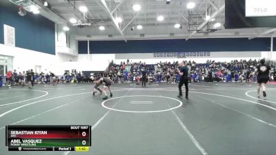 97 lbs Semifinal - Abel Vasquez, Poway Wrestling vs Sebastian Kiyan, MTC