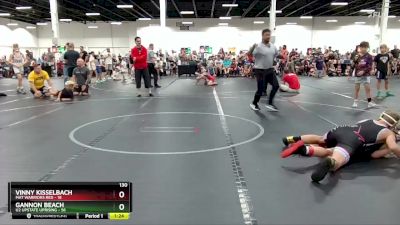 130 lbs Round 1 (4 Team) - Vinny Kisselbach, Mat Warriors Red vs Gannon Beach, U2 Upstate Uprising