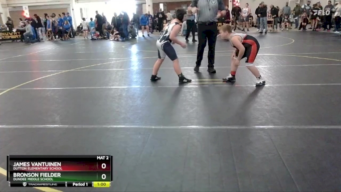 115 lbs Round 2 - Bronson Fielder, Dundee Middle School vs James ...