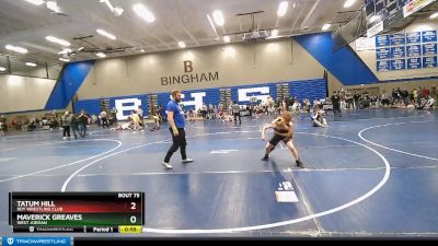 69 lbs Cons. Round 2 - Maverick Greaves, West Jordan vs Tatum Hill, Roy Wrestling Club