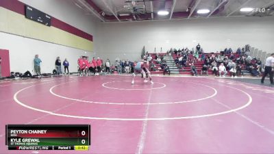 138 lbs Cons. Round 3 - Kyle Grewal, ST THOMAS AQUINAS vs Peyton Chainey, NIXA