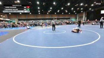 165 lbs Champ. Round 2 - Chris Villegas, Rancho Bernardo vs Maverick Taylor, Harrisburg
