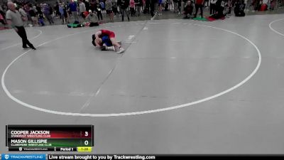 120 lbs Quarterfinal - Mason Gillispie, Claremore Wrestling Club vs Cooper Jackson, Standfast Wrestling Club