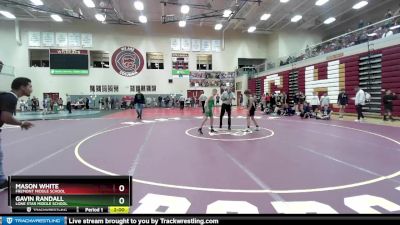 100 lbs Cons. Round 4 - Mason White, Fremont Middle School vs Gavin Randall, Lone Star Middle School