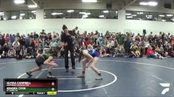 110 lbs Quarterfinal - Alyssa Campbell, Southeast Michigan Fire vs Kendra Cook, St Johns WC