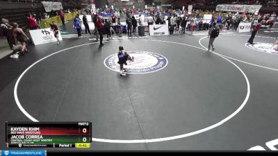 83 lbs Quarterfinal - Jacob Correa, Central Coast Most Wanted Wrestling Club vs Kayden Khim, Red Wave Wrestling