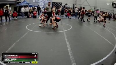 80 lbs Placement (4 Team) - Rocco Albano, West Essex Jr. Knights vs Brody Girch, Headhunters