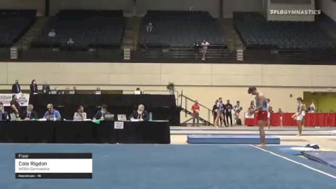 Cole Rigdon - Floor, WOGA Gymnastics - 2021 USA Gymnastics Development Program National Championships