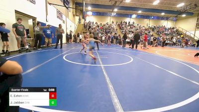 49 lbs Quarterfinal - Emerson Eaton, Dark Cloud Wrestling Club vs Joey Jabben, Caney Valley Wrestling