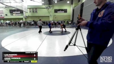 150 lbs Champ. Round 1 - Luis Marrero, SAN FERNANDO vs Kierre Ogebebor, University