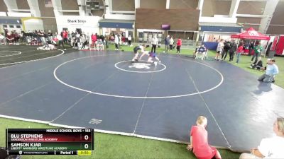 155 lbs Cons. Semi - Samson Kjar, Liberty Warriors Wrestling Academy vs Blu Stephens, Sanderson Wrestling Academy