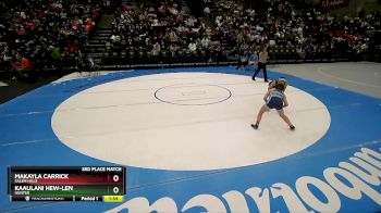 5A 110 lbs 3rd Place Match - Makayla Carrick, Salem Hills vs Kaaulani Hew-len, Hunter