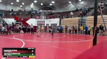 52-57 lbs Semifinal - Bryson Shreffler, South Gibson vs Gannon Byrns, South Gibson