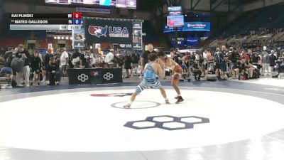 126 lbs Cons. Quarters - Kai Plinski, West Virginia vs Mateo Gallegos, Pennsylvania