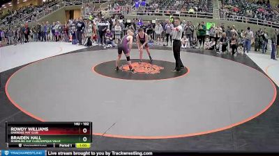 102 lbs Champ. Round 1 - Rowdy Williams, Oakridge Mat Club vs Braiden Hall, Roseburg Mat Club/Umpqua Valle