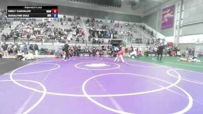76 kg Cons. Sub-quarters - Emily Carvalho, Redwood High School Wrestling vs Rosalynn Diaz, Delta Wrestling Club