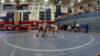 215 lbs Quarterfinal - Lucian Williams, South Side vs Kolton Carlson, Laurel