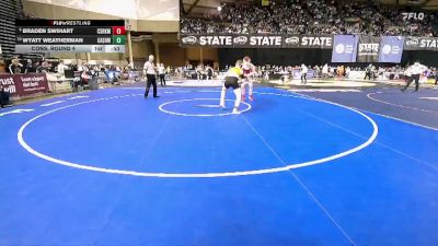 Boys 1A 165 lbs Cons. Round 4 - Braden Swihart, Castle Rock vs Wyatt Weatherman, Cashmere