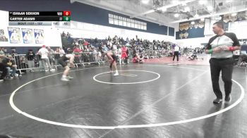 157 lbs Cons. Round 5 - Ishaan Sekhon, Woodbridge vs Carter Adams, South Torrance