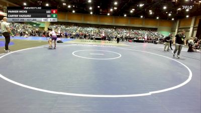 157 lbs Round Of 64 - Parker Hicks, Lassen vs Carter Vazquez, Stansbury