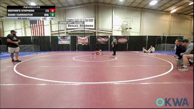 37-40 lbs Rr Rnd 3 - Destine'e Stephens, Comanche Takedown Club vs Dandi Harrington, Marlow Outlaws