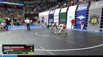 132 Class 3 Cons. Round 2 - Logan Rice, Bolivar vs Braden Werderhausen, Jefferson City