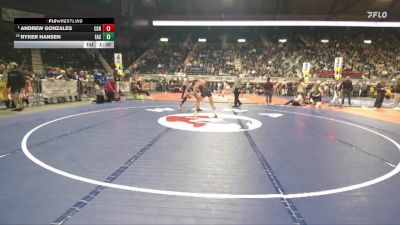 4A-138 lbs Champ. Round 1 - Andrew Gonzales, Central vs Ryker Hansen, Cheyenne East